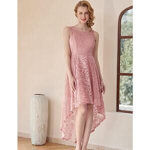 NEW MUADRESS Floral Lace Hi-Lo Cocktail Dress